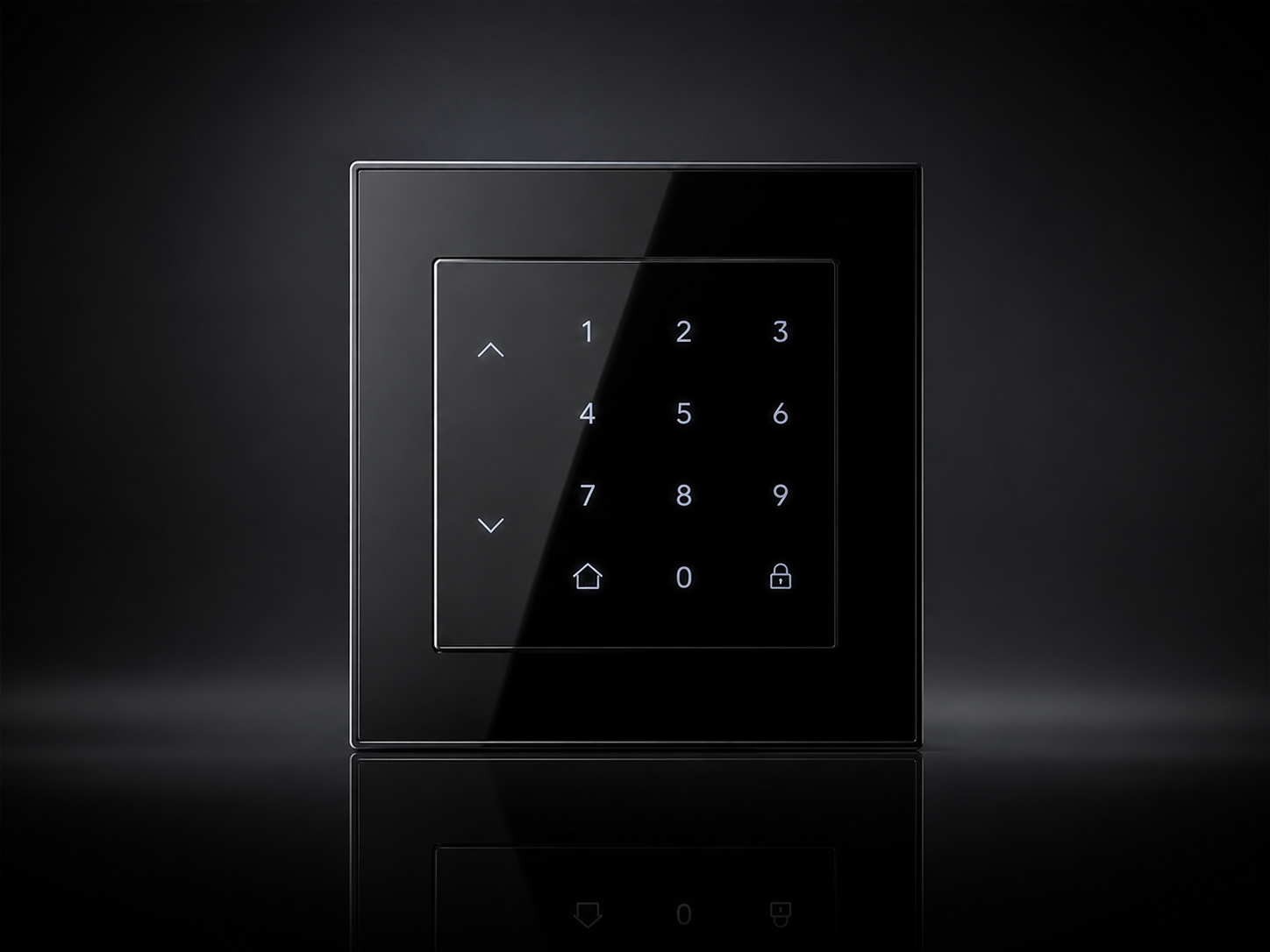 Black Nova-style luxury glass keypad